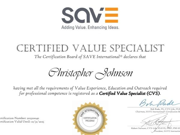 SAVE Certification