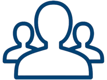 <img source='pic.gif' alt='Blue outline of three busts (people from shoulder up)' />
