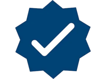 <img source='pic.gif' alt='Checkmark inside of a blue sunburst image.' />