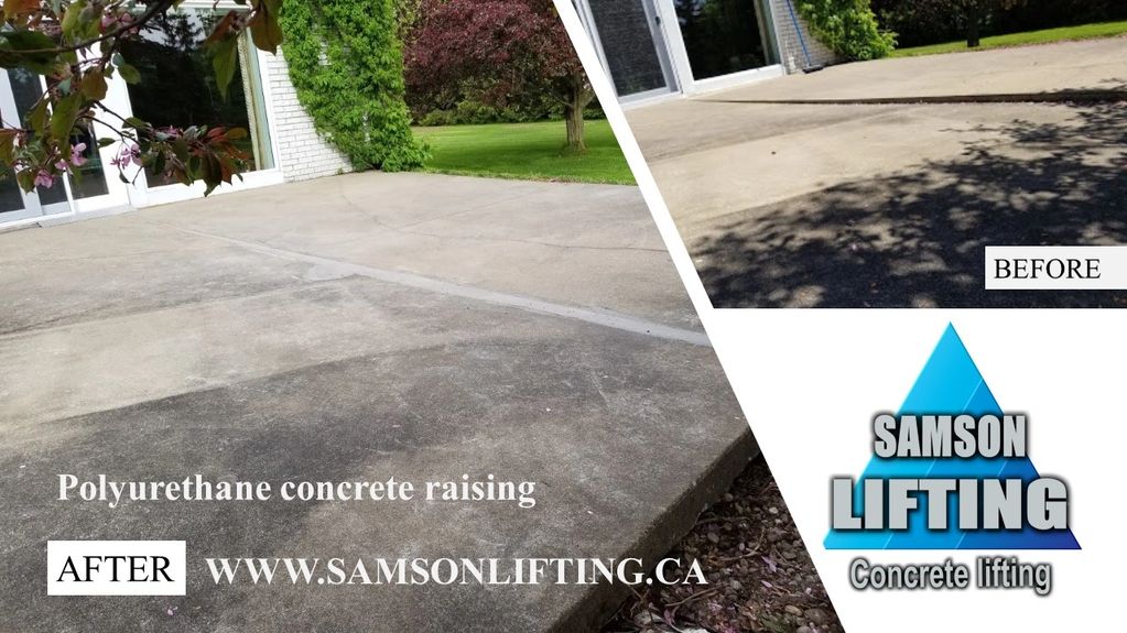 concrete lifting a patio slab of concrete