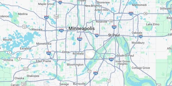 map of kitchen remodeling services in the Minneapolis area