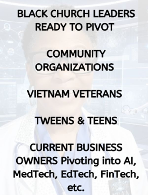 Text about groups pivoting to new industries including AI and FinTech.