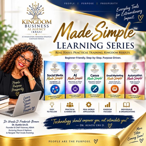 Promoting Made Simple Learning Series by Kingdom Business AI Agency.