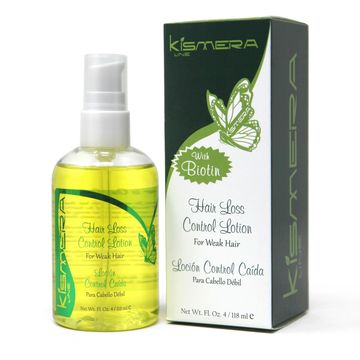 Kismera hair loss control lotion with biotin for weak hair.