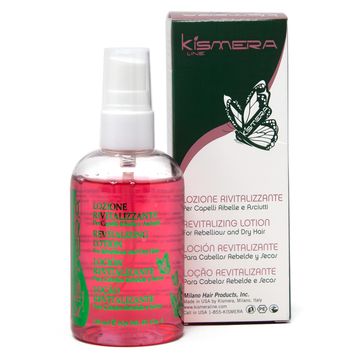 Kismera revitalizing lotion for dry and rebellious hair.