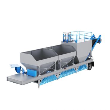 Industrial concrete batching plant for construction use.