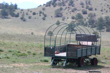 Photo of an old covered wagon in Colorado