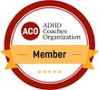 ACO Member badge for ADHD Coaches Organization.