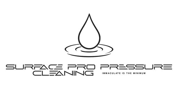 Logo with a water droplet and ripple, featuring 'Surface Pro Pressure Cleaning' text.