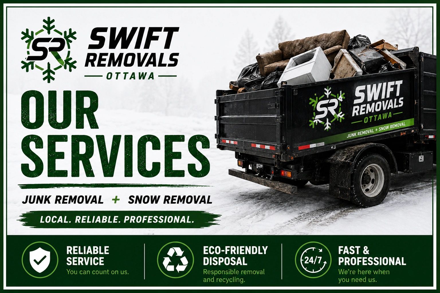 Swift Removals offers junk and snow removal services in Ottawa.