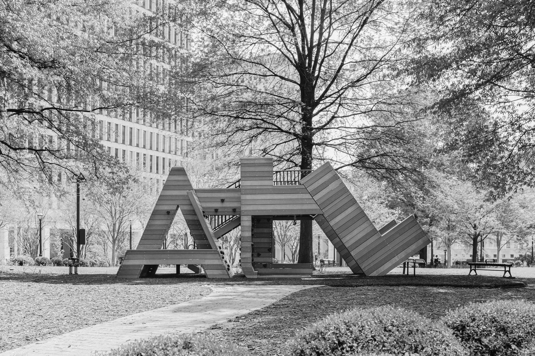 Wood ATL sign at park in Atlanta - Contact Ellet Consulting for private practice consulting in ATL