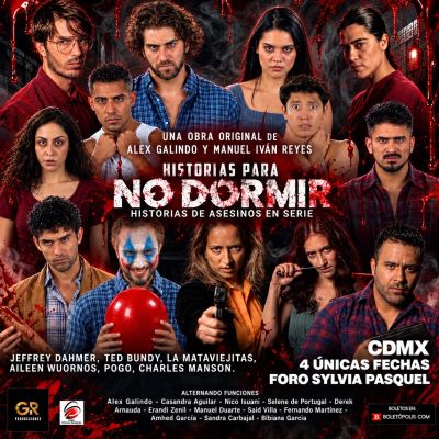 Cartel de obra teatral de asesinos en serie en CDMX.