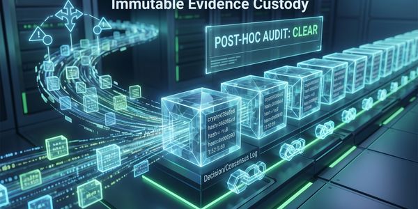 Digital blockchain visualization for evidence custody.