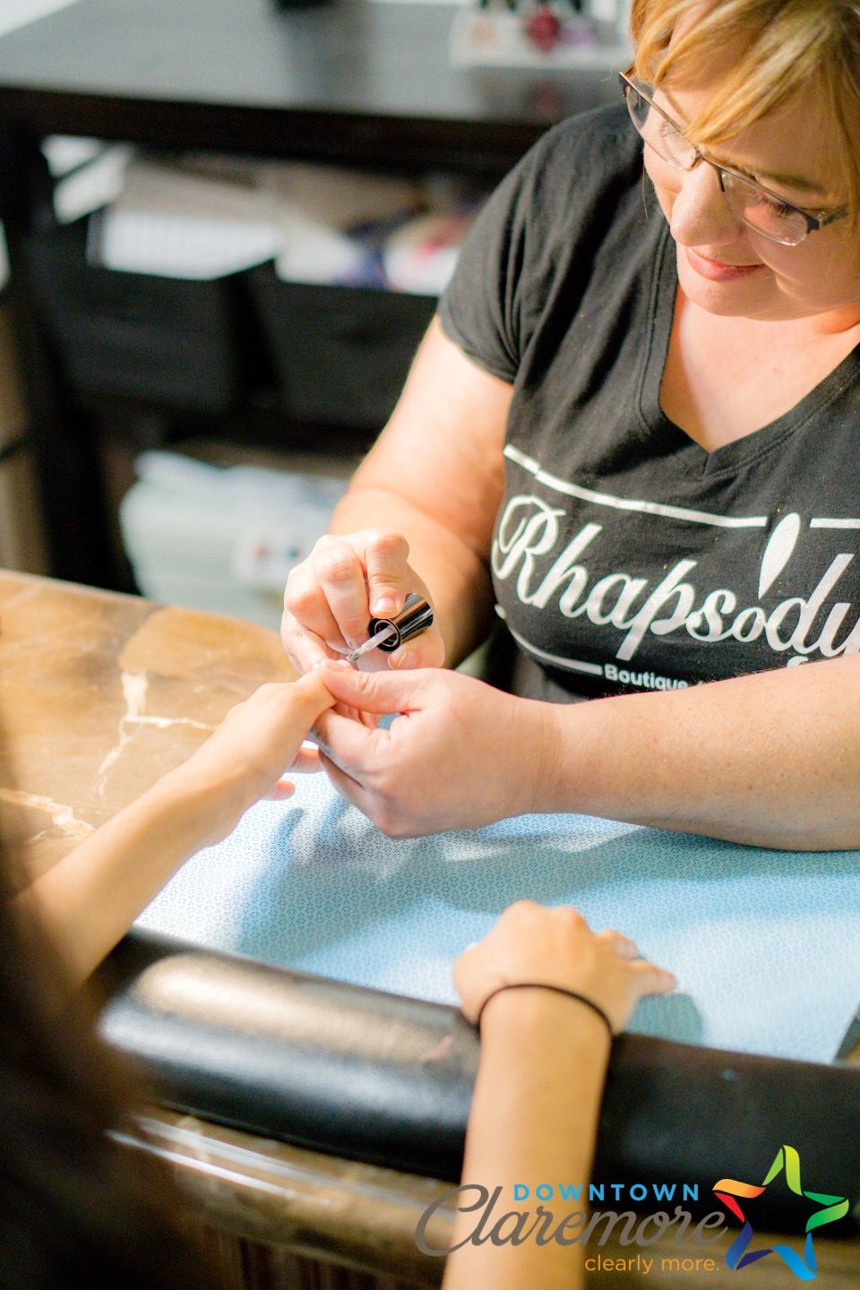 Dip Nail Manicures available at Rhapsody Boutique Salon and Spa located downtown Claremore.  We are 
