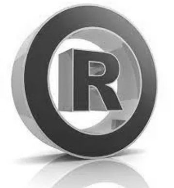 3D registered trademark symbol in blue.
