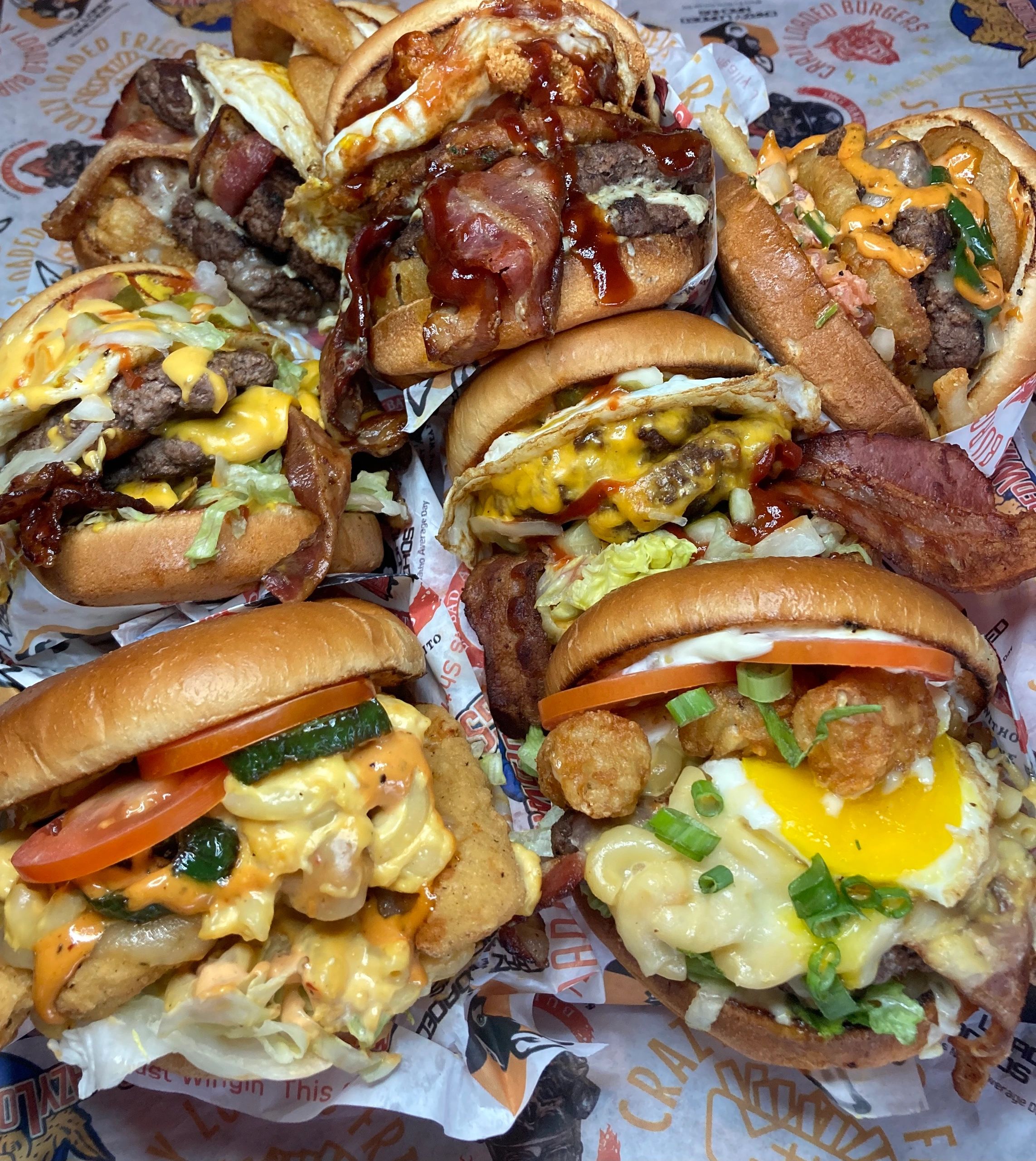 Crazy Loaded Burgers Food, Burgers