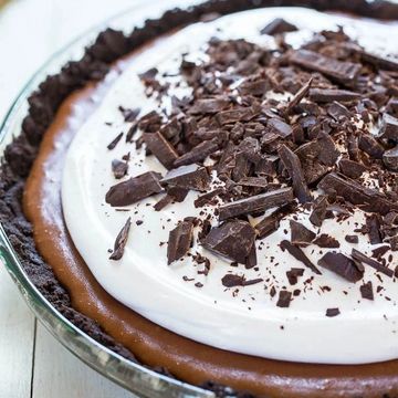 Keto French silk pie with cookie crust