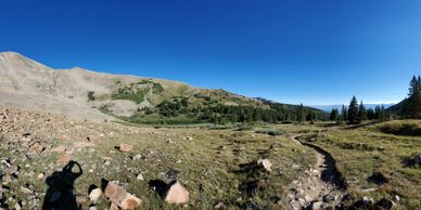 ascending to hope pass on the collegiate west part of the colorado trail