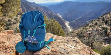 backpack in royal gorge colorado