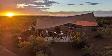 ramble adventure campground great sand dunes colorado at sunset