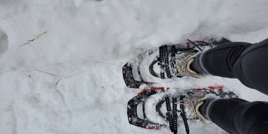 Snowshoes in snow