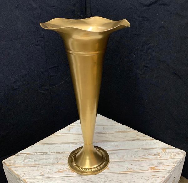 Gold Trumpet Vase 24"