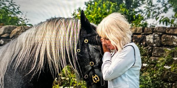 Michelle and therapy pony Geoff