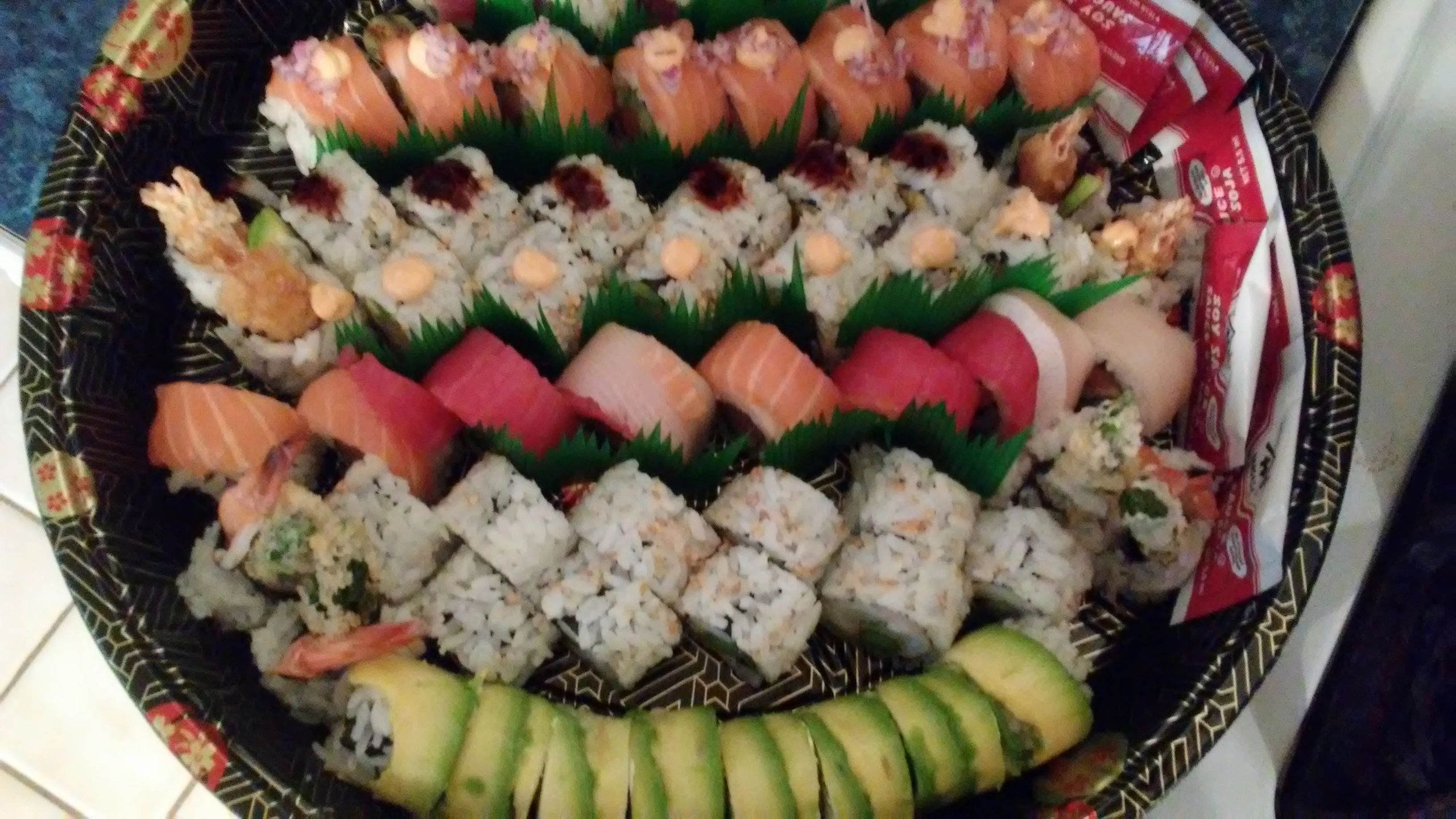 Sushi Platter delivery is available!