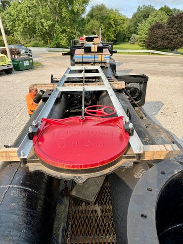 Watermann C10 valve with custom made flange mount on the face so it can be mounted directly onto a w