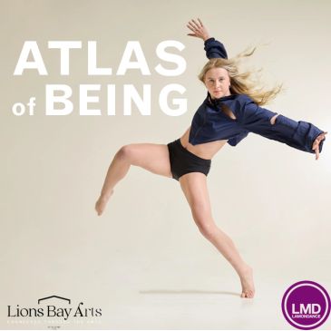 A dancer leaps gracefully against a plain background with 'Atlas of Being' text.