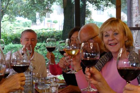 Lunch and wine tasting at the Fattoria del Colle Winery on Tuscany's Val d'Orcia Region.