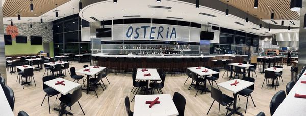 Luxury modern Restaurant bar in airport with commercial kitchen equipment and premier furniture 