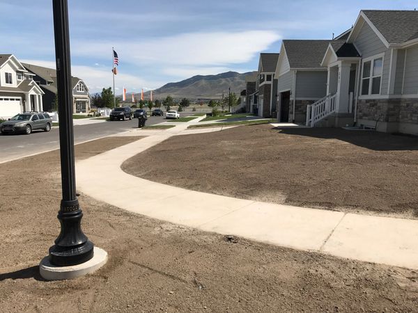 Grading completed to prepare for sod.