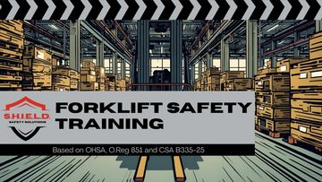 Title page of the SHIELD Forklift Safety Training deck.