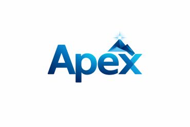Logo with the word 'Apex' and a mountain design.