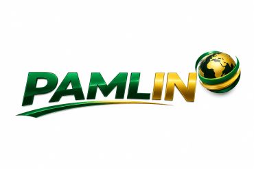 Pamlin logo with globe design.