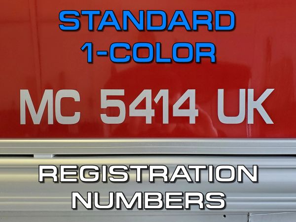 1-color Registration Numbers