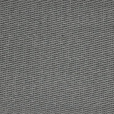 Close-up of textured gray fabric with diagonal weave pattern.
