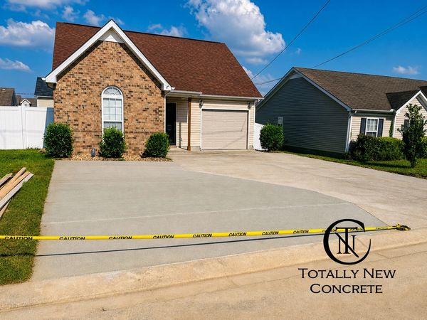 Driveway extension on both sides. 