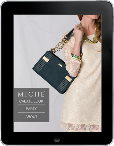App cover image with woman and bag