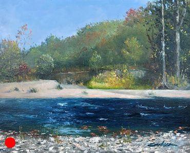 Currents of the Whitewater River, 16"x20", oil