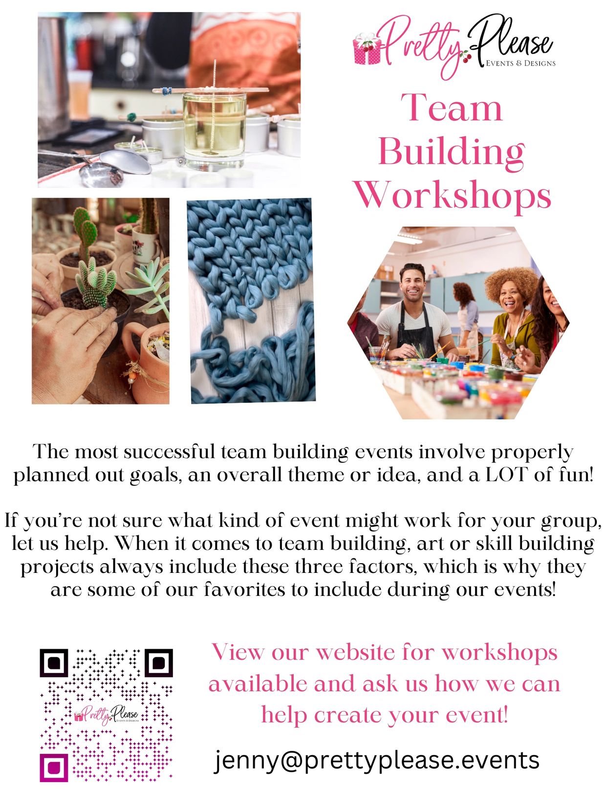 Let us help you create the perfect team building workshop or event for your organization.  