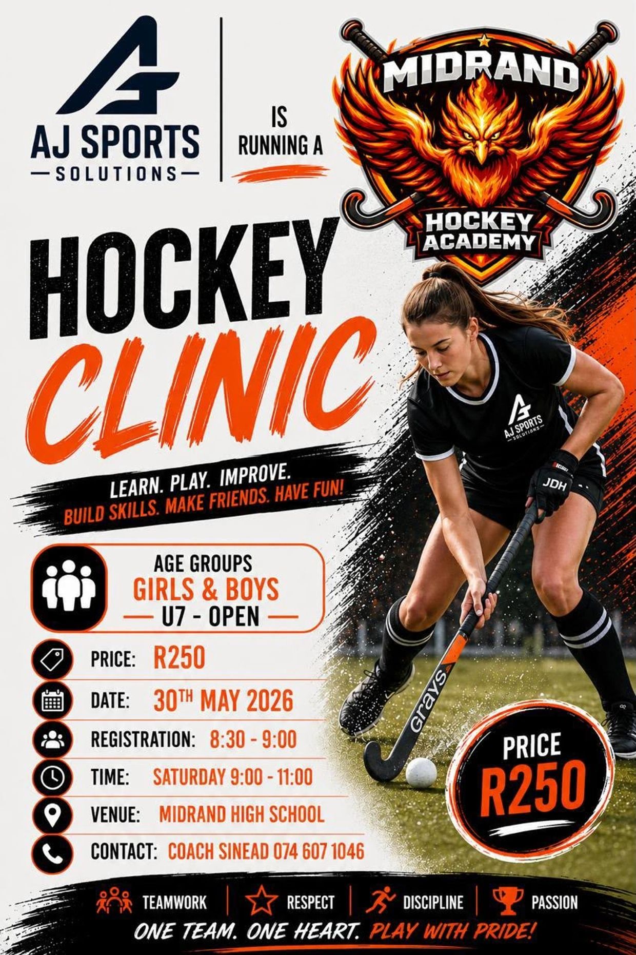Midrand Hockey Academy clinic for girls and boys U7 to open, May 30, 2026.