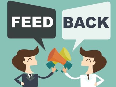 Supervisor giving feedback