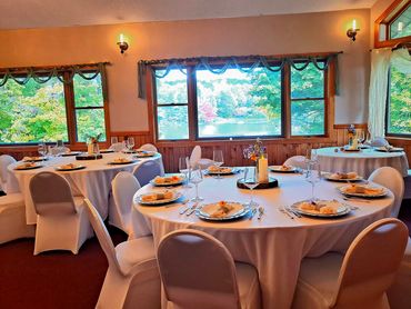 The Lodge at Wiscoy Lake reception setup