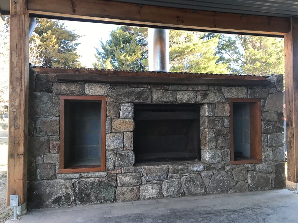 Outdoor fireplace in Berridale
