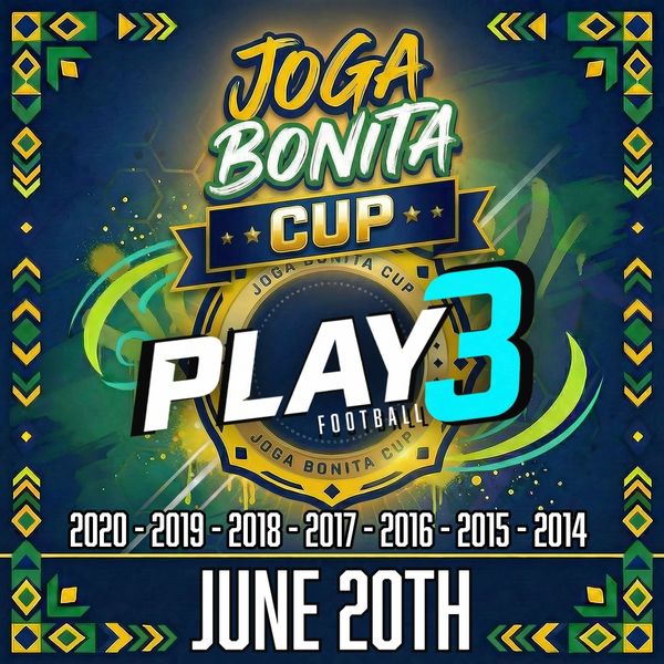 Joga Bonita Cup Play3 Football event on June 20th.