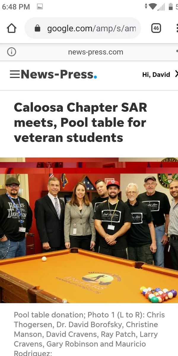 We got the chance to donate a pool table and our services ! To the veterans at Hodge's University
  