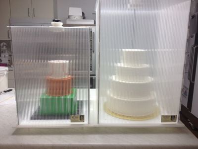  Medium  and large sized Cake Safe.  
 The best and safest way to transport a tiered cake.