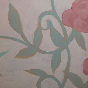 murals
decorative painting
fine art
Atherton
acrylic painting
stylized floral
patterns
design
